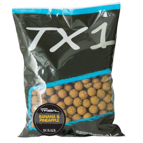 Shimano TX1 Boilies Banana & Pineapple 20mm 5kg - 3 Zakken Voor De Prijs Van 2! 3 Shimano TX1 Boilies Banana & Pineapple 20mm 5kg - 3 Zakken Voor De Prijs Van 2!