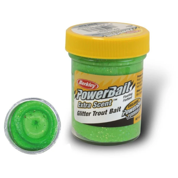 Berkley Powerbait Turbo Dough - Spring Green/Yellow 3 Berkley Powerbait Turbo Dough - Spring Green/Yellow
